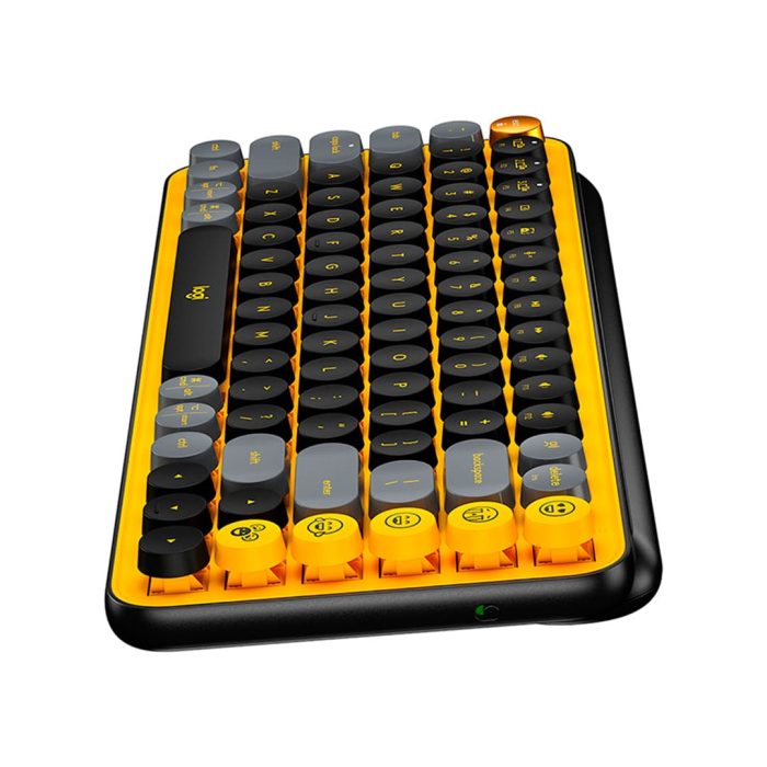 teclado logitech pop keys amarillo