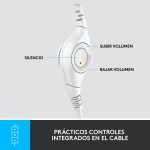 audífonos logitech h390 white