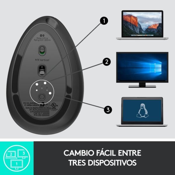 Mouse Logitech MX Vertical Ergonómico - Imagen 19