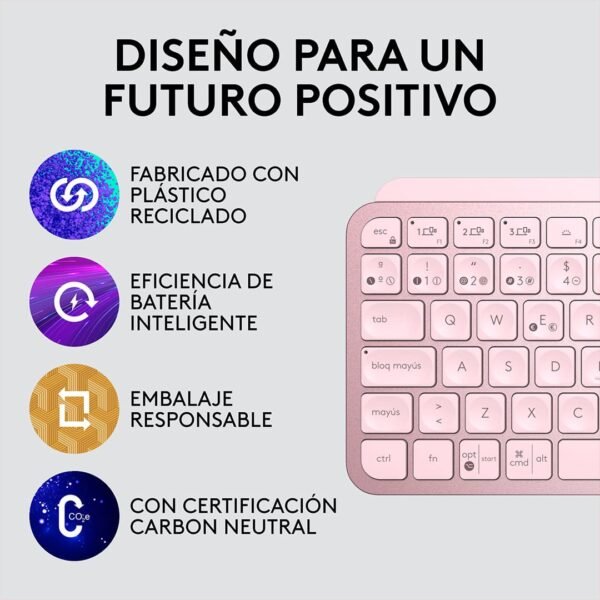 Teclado Logitech Mx Keys Mini Inalámbrico Español Grafito - Imagen 13