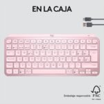teclado logitech mx keys mini rosa inalámbrico