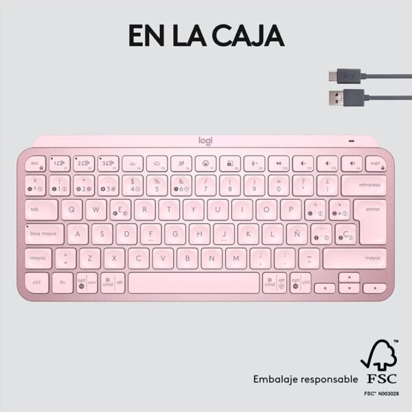 Teclado Logitech Mx Keys Mini Inalámbrico Español Grafito - Imagen 17
