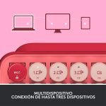 teclado mecánico logitech pop keys rosado