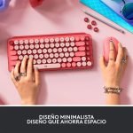teclado mecánico logitech pop keys rosa