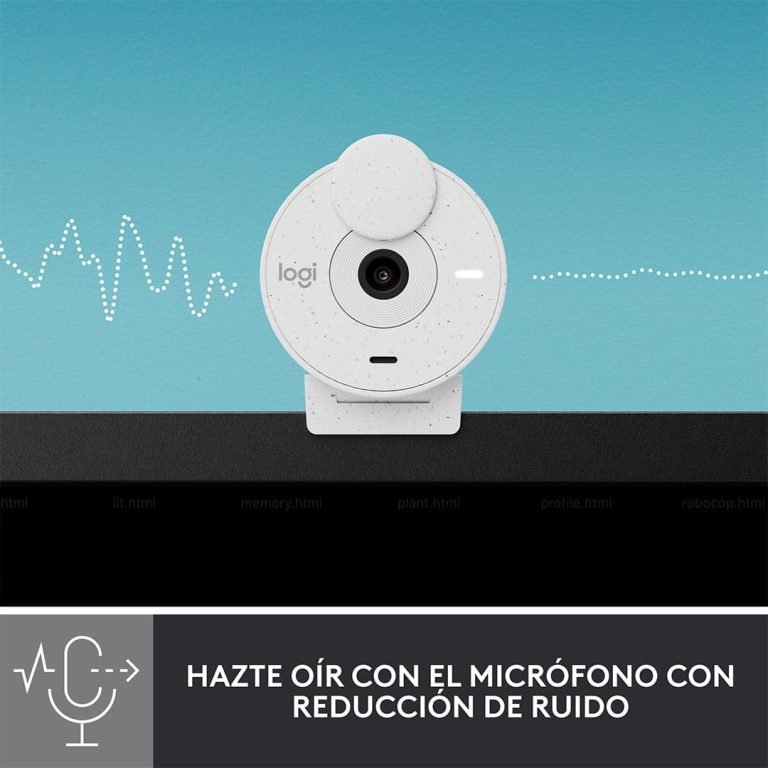 cámara web logitech brio 300 full hd white