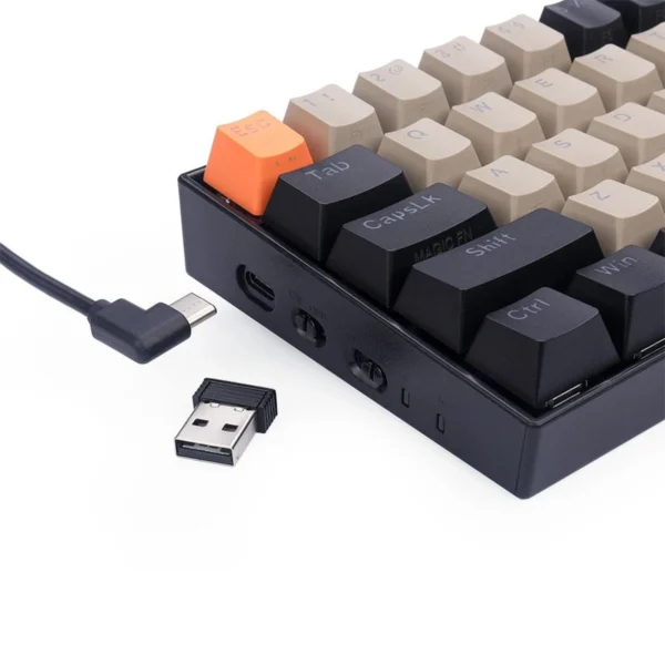 Teclado Inalambrico Draconic K530 RGB Pro orange grey black