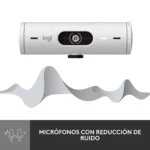 cámara web logitech brio 500 full hd blanco