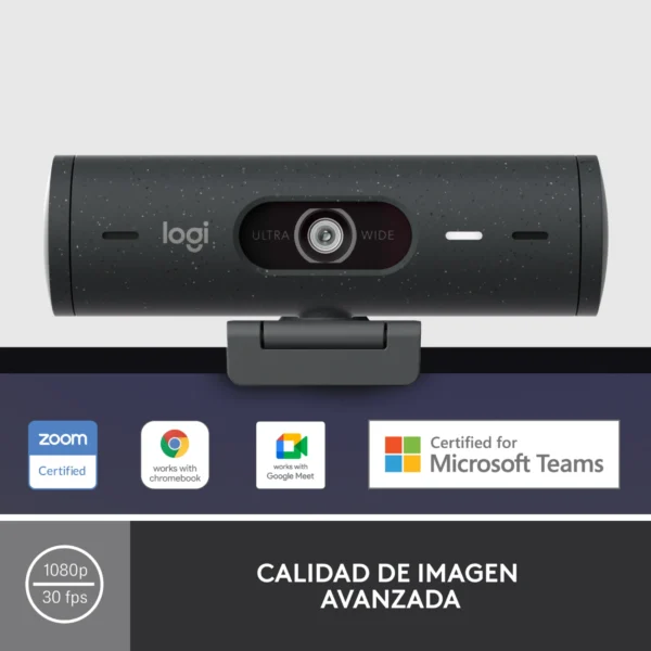 logitech webcam brio 500 grafito