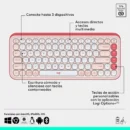 Combo teclado y mouse Bluetooth Logitech POP Icon White Español
