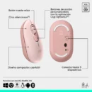 Combo teclado y mouse Bluetooth Logitech POP Icon White Español
