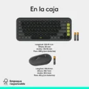 Combo teclado y mouse Bluetooth Logitech POP Icon Grafito Green Español