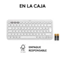 Teclado Bluetooth Multidispositivo Logitech Pebble Keys 2 K380s White