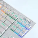 Teclado Mecánico Redragon K621W Horus TKL RGB White Español Switch Red