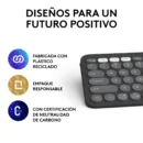 Teclado Bluetooth Multidispositivo Logitech Pebble Keys 2 K380s White