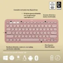 Teclado Bluetooth Multidispositivo Logitech Pebble Keys 2 K380s White