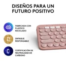 Teclado Bluetooth Multidispositivo Logitech Pebble Keys 2 K380s White
