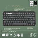 Teclado Bluetooth Multidispositivo Logitech Pebble Keys 2 K380s White