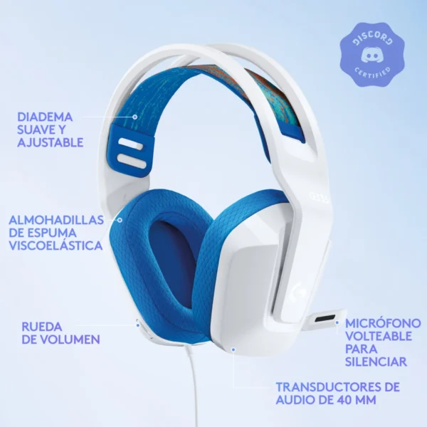 Audífonos Logitech G335 White