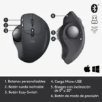 Mouse Ergonómico Logitech MX ERGO Trackball (2)