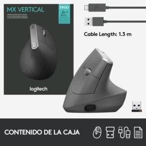 Mouse Logitech MX Vertical Ergonómico