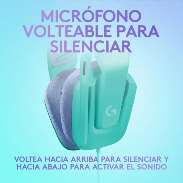 Audífono para Juegos Logitech G335 Mint (3)
