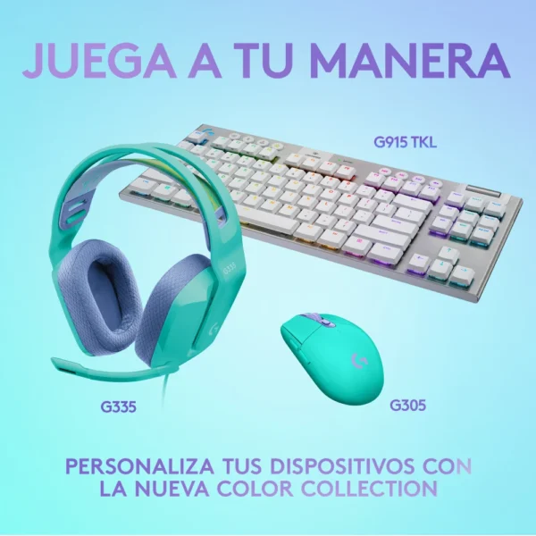 Audífono para Juegos Logitech G335 Mint (5)