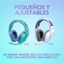 Audífono para Juegos Logitech G335 Mint (8)