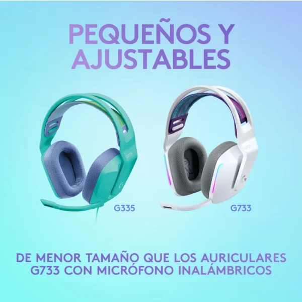 Audífono para Juegos Logitech G335 Mint (8)