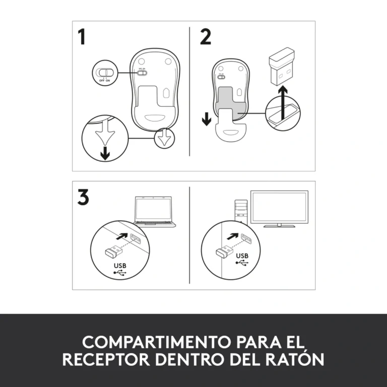 Logitech M185 Inalámbrico Gris (10)
