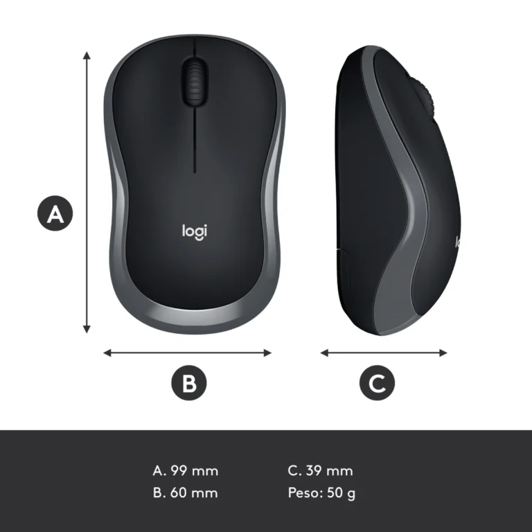 Logitech M185 Inalámbrico Gris (9)