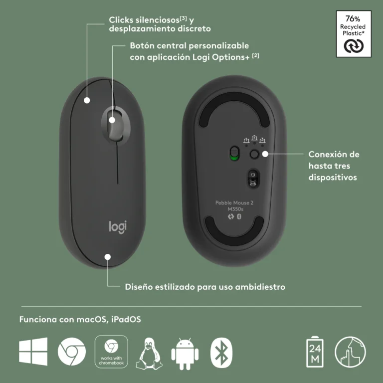 Logitech Pebble 2 M350s Grafito (6)
