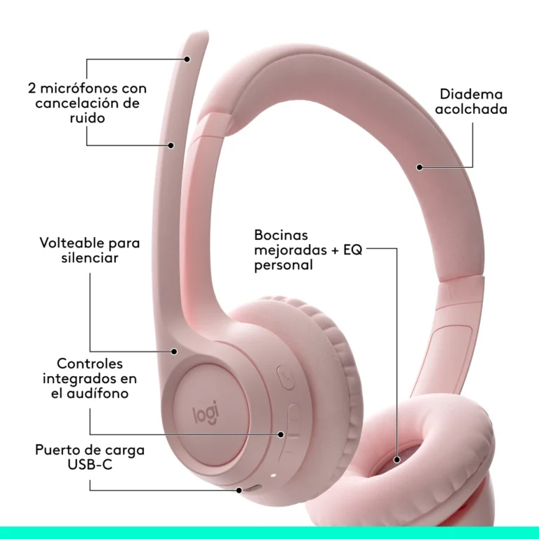 Logitech Zone 300 Rosa (6)