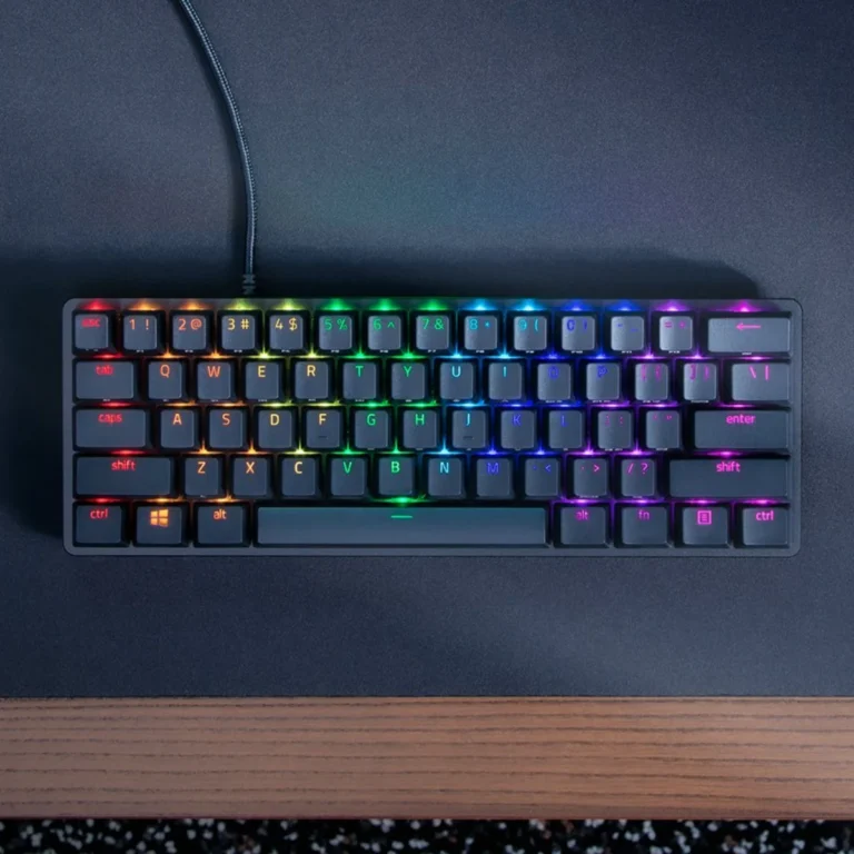 Razer-Huntsman-Mini-Switch-Clicky-Optical-Purpura-Espanol-Negro