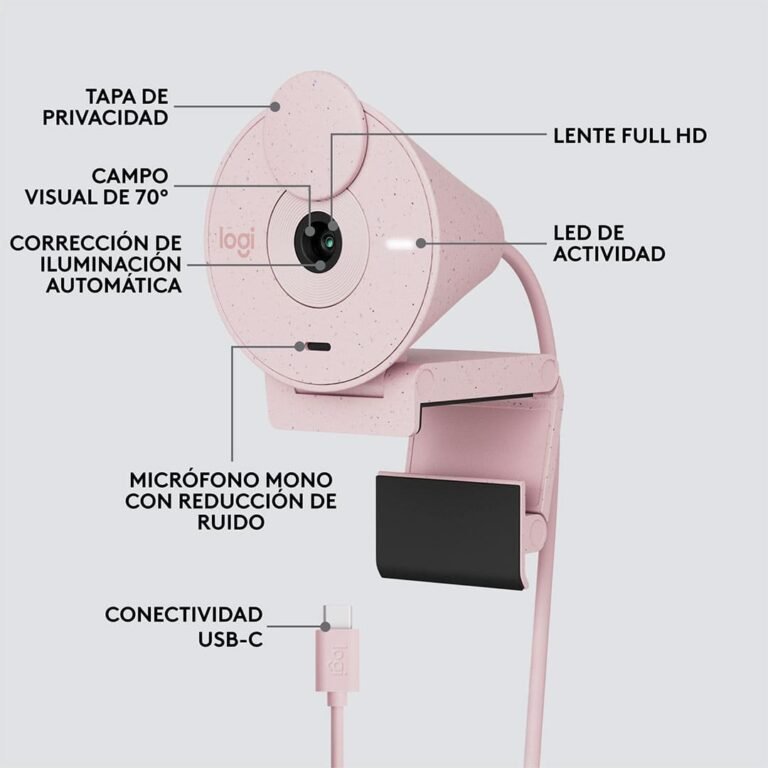 carmara-logitech-brio-300-rosa