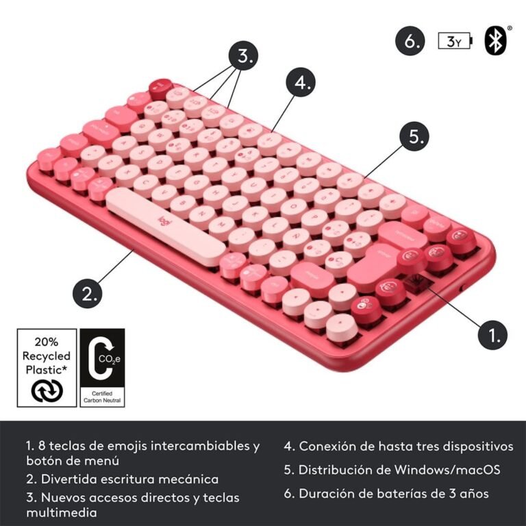 teclado-mecanico-logitech-pop-keys-rosado