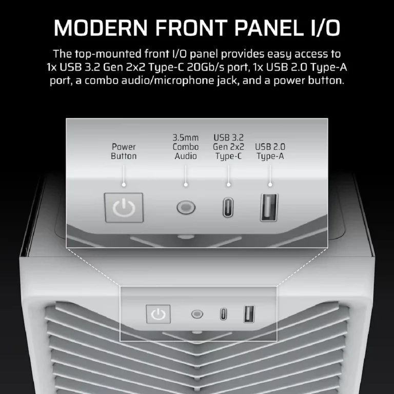 Corsair 3200D RS Blanco panel frontal