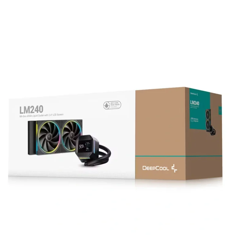 DeepCool LM240 ARGB LCD Negro Caja