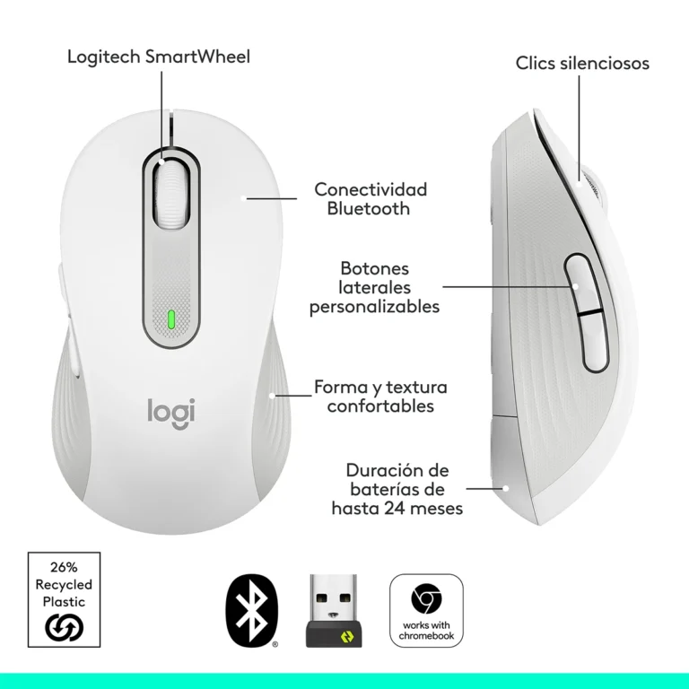 Mouse Logitech Signature M650 Blanco (7)