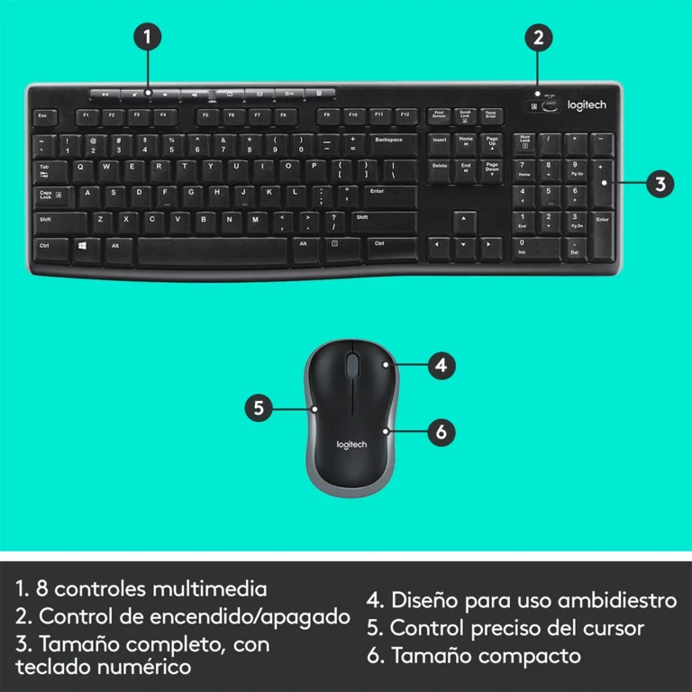 Teclado y mouse Logitech MK270 (6)